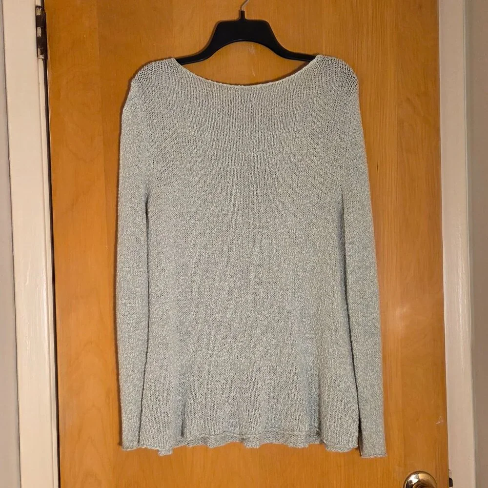 Eileen Fisher Pullover Tunic Sweater Womens XL Italian Cotton Blend Sage Green - Picture 2 of 9